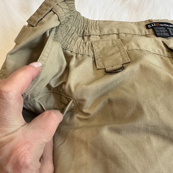 5.11 Tactical Shorts Cargo Utility Taclite Pro 9" Ripstop Tan Khaki Plus Size 18 - Picture 6 of 12